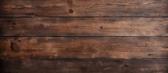 Obraz premium A detailed shot of a brown hardwood table showcasing the natural wood grain pattern. The blurred background adds depth to the image