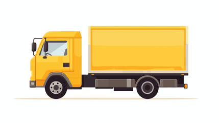 Fototapeta na wymiar Illustration of a cargo truck mobile icon land line 