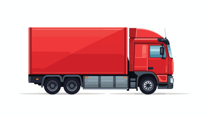Illustration of a cargo truck mobile icon land line 