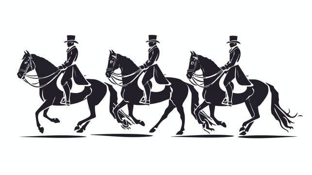 Illustration represents sport pictogram equestrian dr