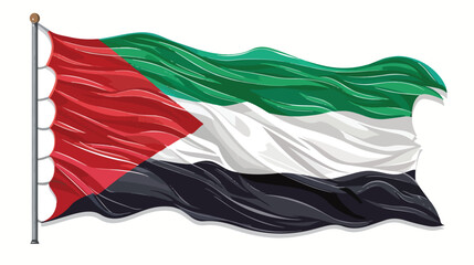 Kuwait flag vector graphic. Rectangle Kuwaiti flag