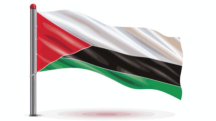 Kuwait flag vector graphic. Rectangle Kuwaiti flag