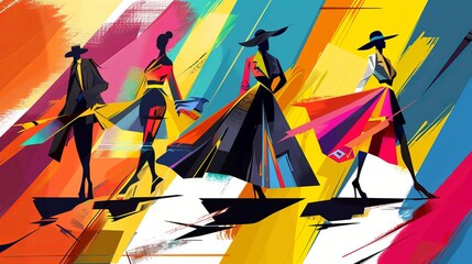 Graphic fashion illustration