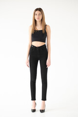 Fototapeta premium Woman model test, snapshot, polaroid