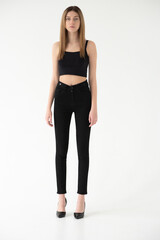 Fototapeta premium Woman model test, snapshot, polaroid