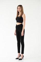 Woman model test, snapshot, polaroid