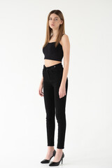 Woman model test, snapshot, polaroid