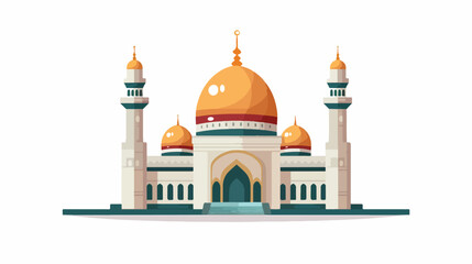 Mosque icon and symbol vector template Flat vector