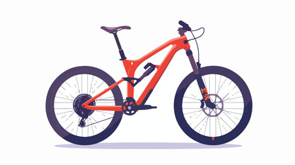 Mountain bike for extreme sports Flat vector