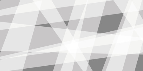 Abstract background with white and gray geometric style simple lines and corners. White background design with layers of textured white transparent material in triangle polygon technology concept.