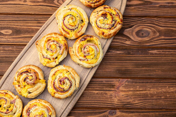 Homemade Puff pastry pinweel ( rolls ) Mini pizza - 766282047