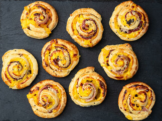 Homemade Puff pastry pinweel ( rolls ) Mini pizza - 766282059