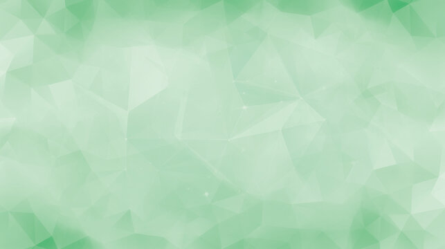 Abstract geometric background on green and white triangle shapes