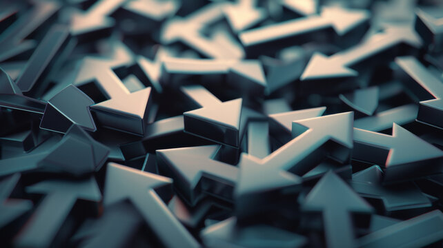 Chaos of arrows suggesting direction, choice, and confusion.