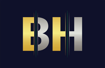 Obraz premium Abstract BH letter logo design template. Vector Logo Illustration.