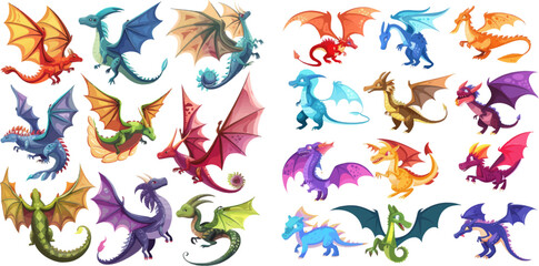 Cartoon dragon fairy tail dragon fairy birds creatures wings