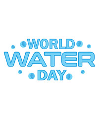 World water day text illustration
