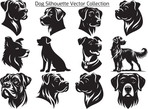 Dog silhouette vector