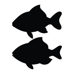 silhouette of a butterfish on white