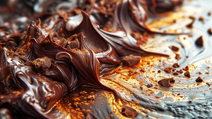 Zelfklevend Fotobehang milk and chokolate swirl. © ksu_ok