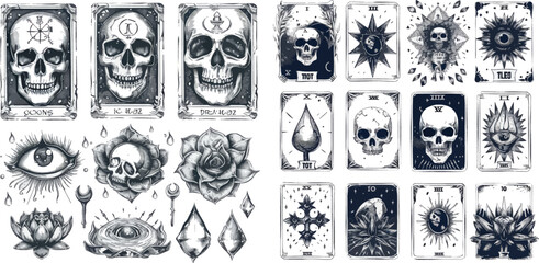 Magic occult cards - obrazy, fototapety, plakaty