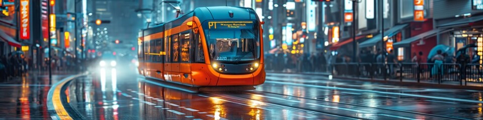 innovation train in urban service - obrazy, fototapety, plakaty