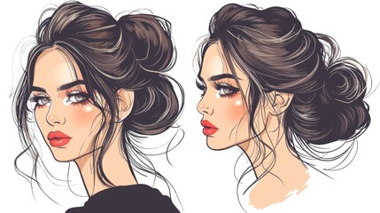 Fashionable woman with chic hair and makeup, showcasing beauty and style.