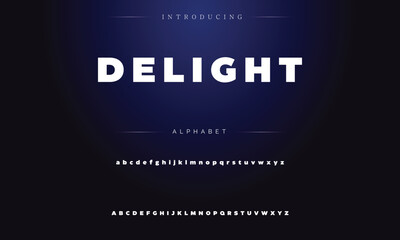 abstract modern sans serif alphabet font - obrazy, fototapety, plakaty