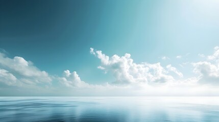 Obraz premium Blurred Blue Sky Background - Hand Edited Generative AI