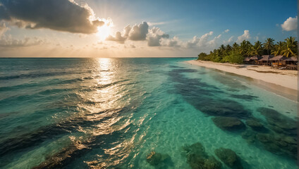 Beautiful beach in Zanzibar - obrazy, fototapety, plakaty