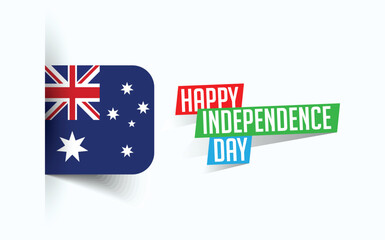 Happy Independence Day of Australia Vector illustration, national day poster, greeting template design, EPS Source File
