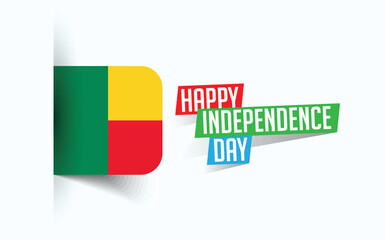 Happy Independence Day of Benin Vector illustration, national day poster, greeting template design, EPS Source File