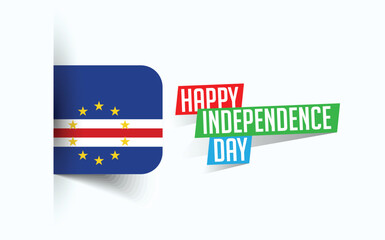 Happy Independence Day of Cape Verde Vector illustration, national day poster, greeting template design, EPS Source File
