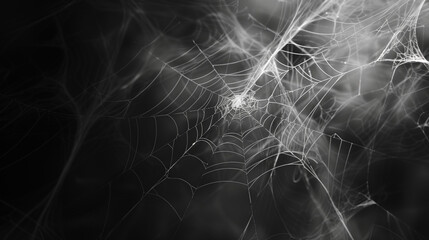 Abstract cobweb background. Isolated on  dark blank background. Spiderweb for halloween 