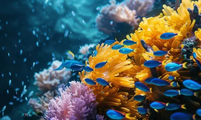 Foto auf Glas The underwater coral reef is a vibrant marine biology masterpiece © ลำเพย เปี่ยมบางบอน