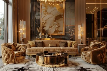 Stylish Comfort White Sofa and TV Unit Offering Luxury  - obrazy, fototapety, plakaty