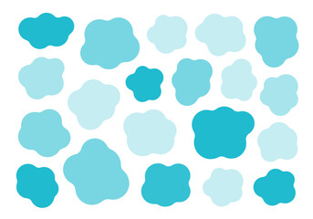 もくもくのゆるい吹き出しフレーム
青