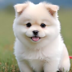 white pomeranian puppy