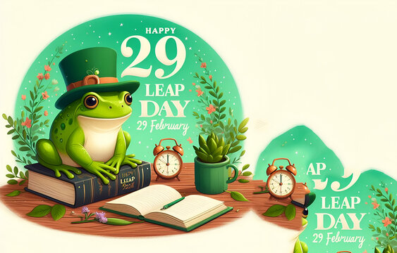 Cute frog st patricks day clipart illustration, generative ai