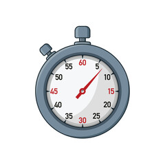 Stopwatch with number style. vector design
