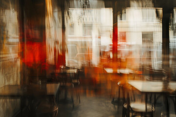Blurred background of a cafe interior