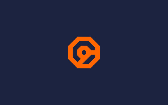 letter c9 with hexagon logo icon design vector design template inspiration