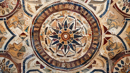 Fototapeta na wymiar Ancient Mosaic Pattern