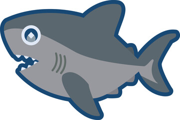 かわいいネズミザメのイラスト