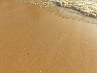 Beach sand sea wave sand background water ocean coast picture photo. Summer travel vacation holidays copy space for text. Summertime natural waves corner backdrop landscape