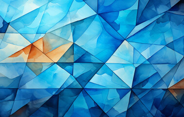 Abstract blue geomateric triangels background