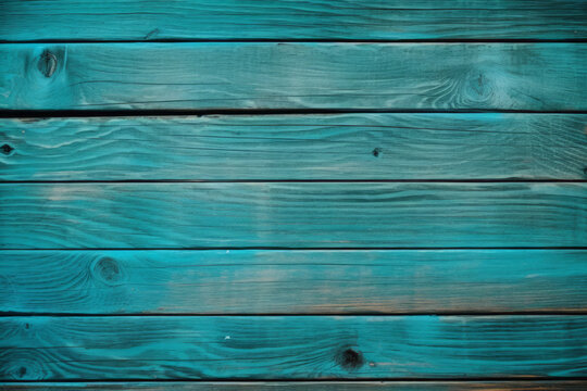 Processed collage of dark cyan blue wooden background texture. Background for banner