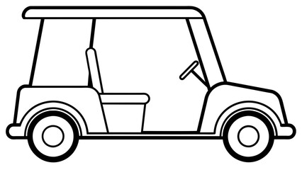 Driving Success Golf Cart Vector Illustrations for Your Next Project