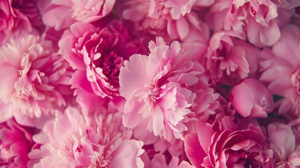 Close-Up of Pink Peonies Blooming Background