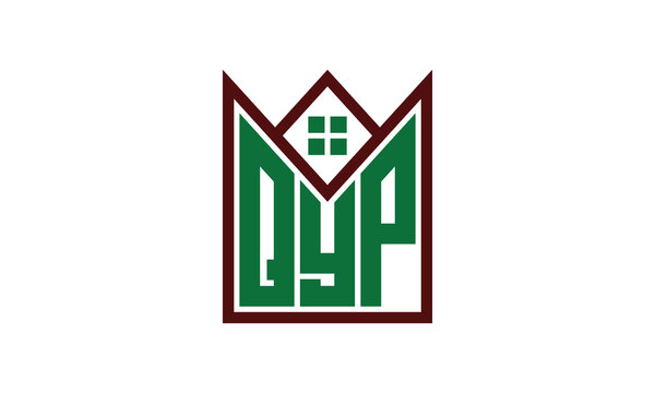 QYP initial letter builders real estate logo design vector. construction, housing, home marker, property, building, apartment, flat, compartment, business, corporate, house rent, rental, commercial